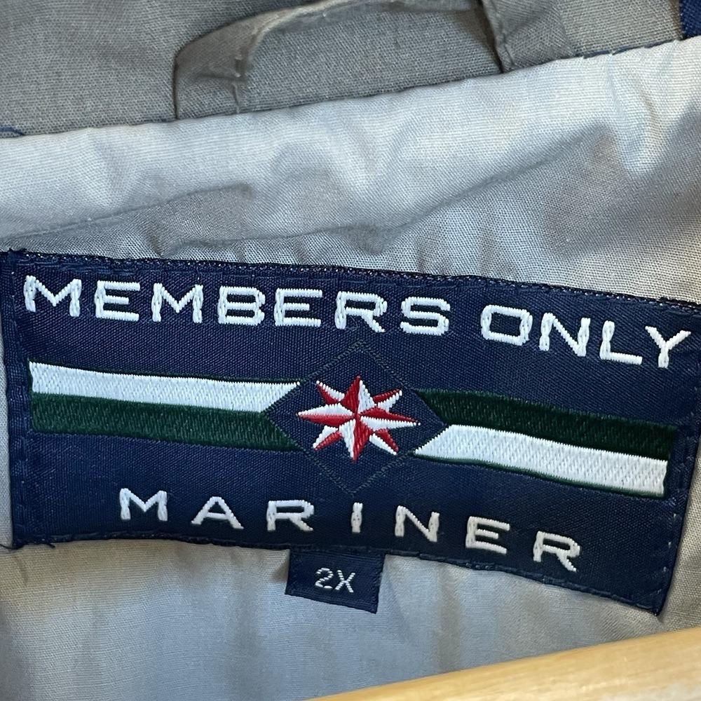 Vintage Members Only Mariner Mens 2X Jacket‎ Beige Full Zip Lined Windbreaker - Picture 14 of 16